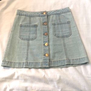 Light Wash Jean Skirt